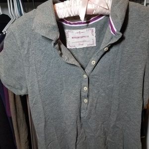 Large gray collared top